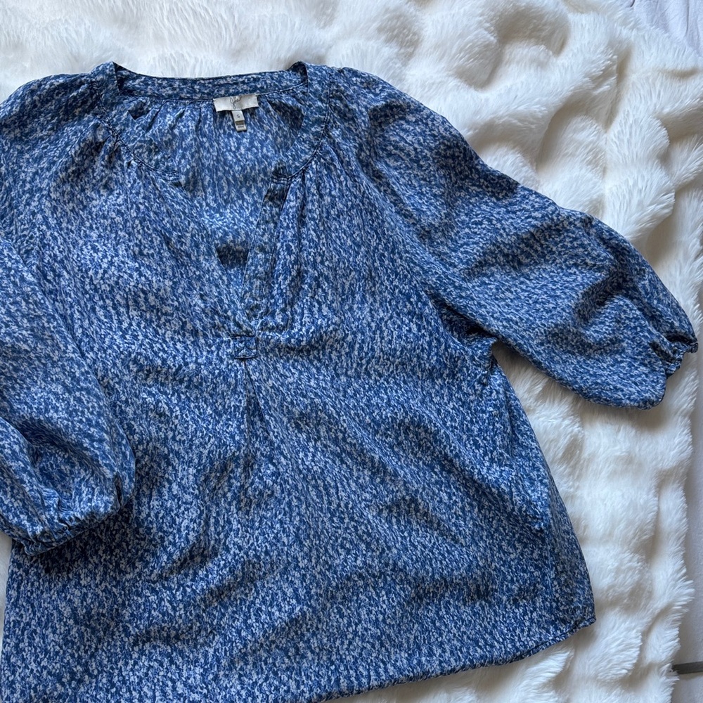 Joie Blue Patterned Blouse
